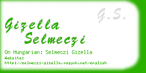 gizella selmeczi business card